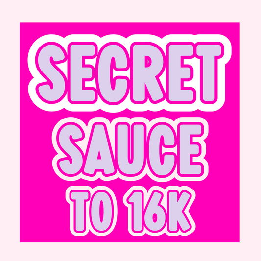 Secret Sauce to $16k